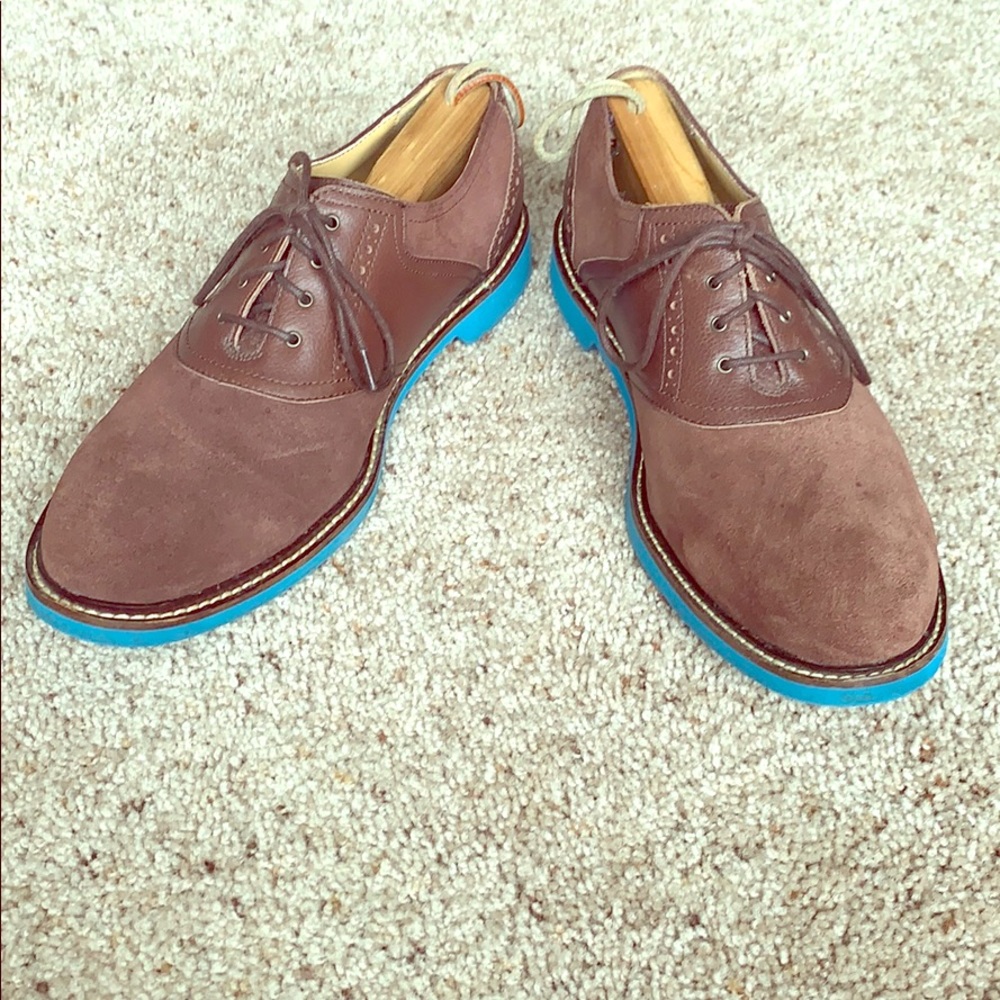 Cole Haan Brown Saddle Suede Oxfords